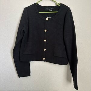 Black Button-Up Sweater